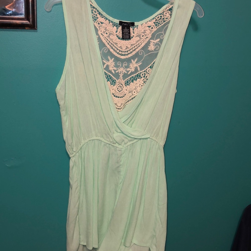 Mint green romper